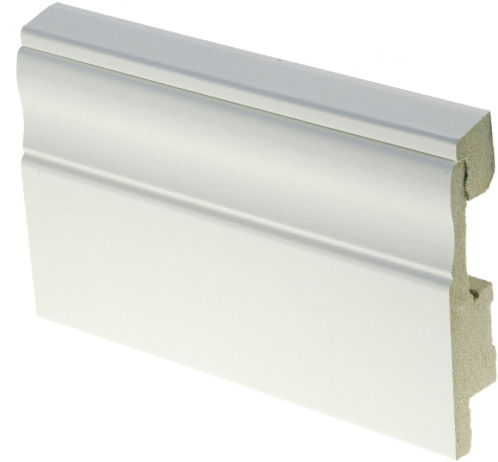 Jalkalista Maler Johtokotelo 19 x 90 x 2750 mm MDF Valkoinen