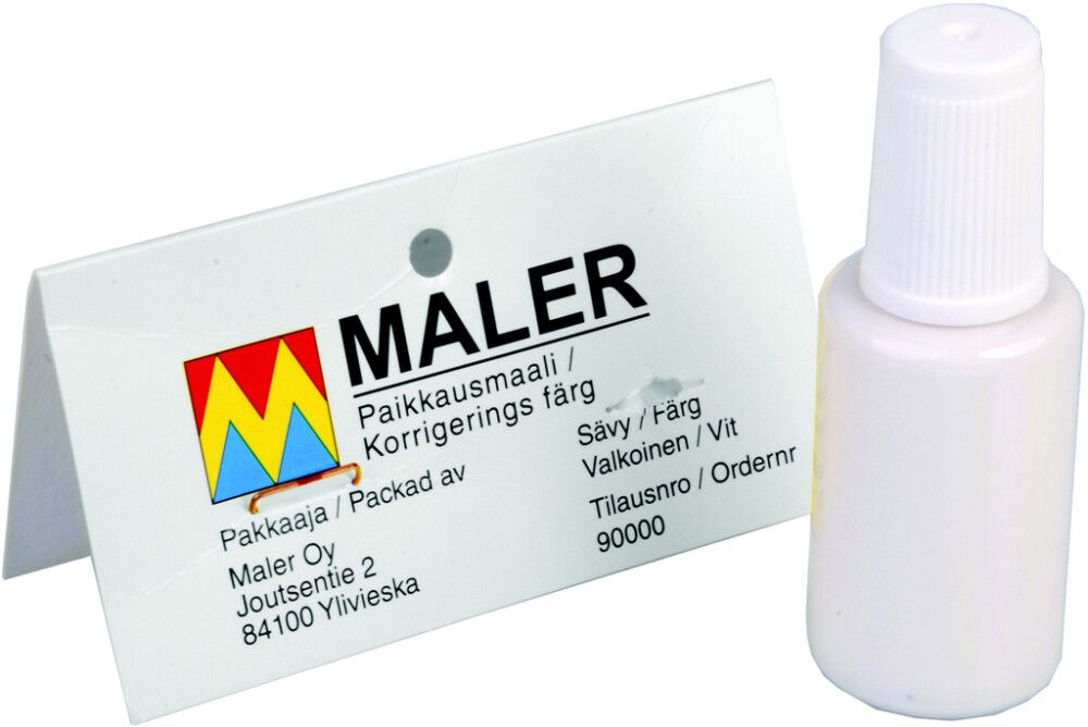 Listojen Paikkamaali Maler Valkoinen 30 ml