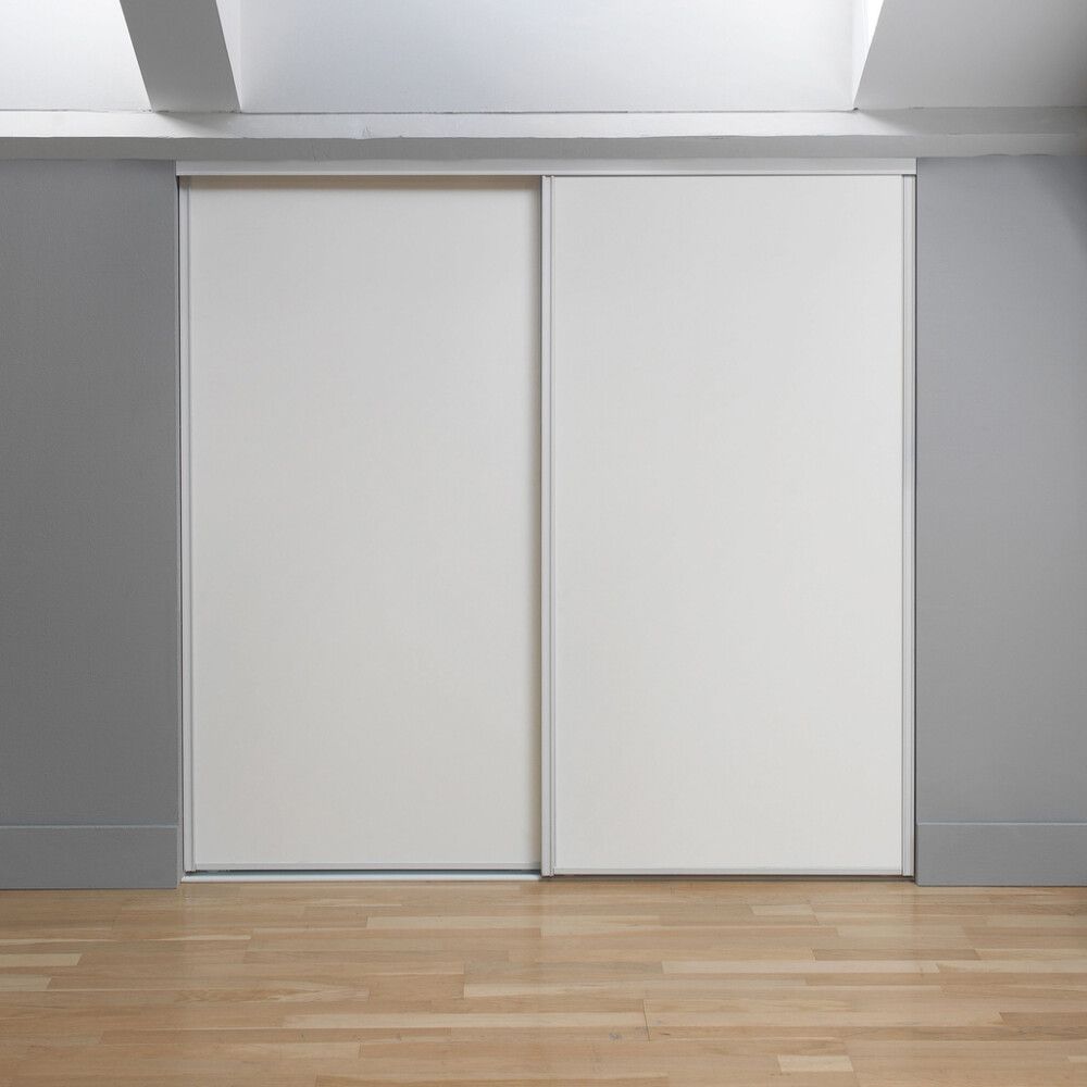 Liukuovisarja Optimum 120 x 120 cm valkoinen/harmaa