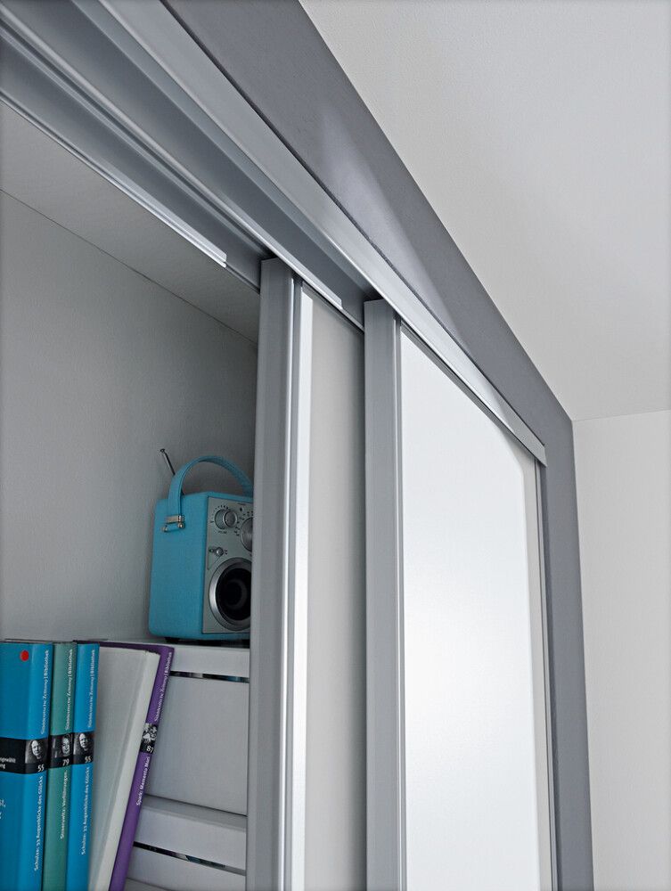 Liukuovisarja Optimum 120 x 120 cm valkoinen/harmaa