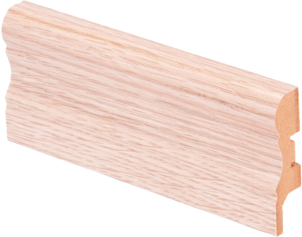 Jalkalista Maler Aura 15 x 60 x 2750 mm MDF Valkolakattu Tammi