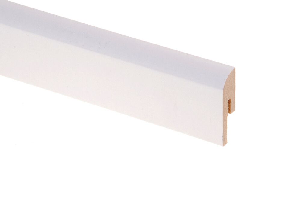 Jalkalista Maler Pyörre R10 MDF 12 x 42 x 2750 mm Valkoinen