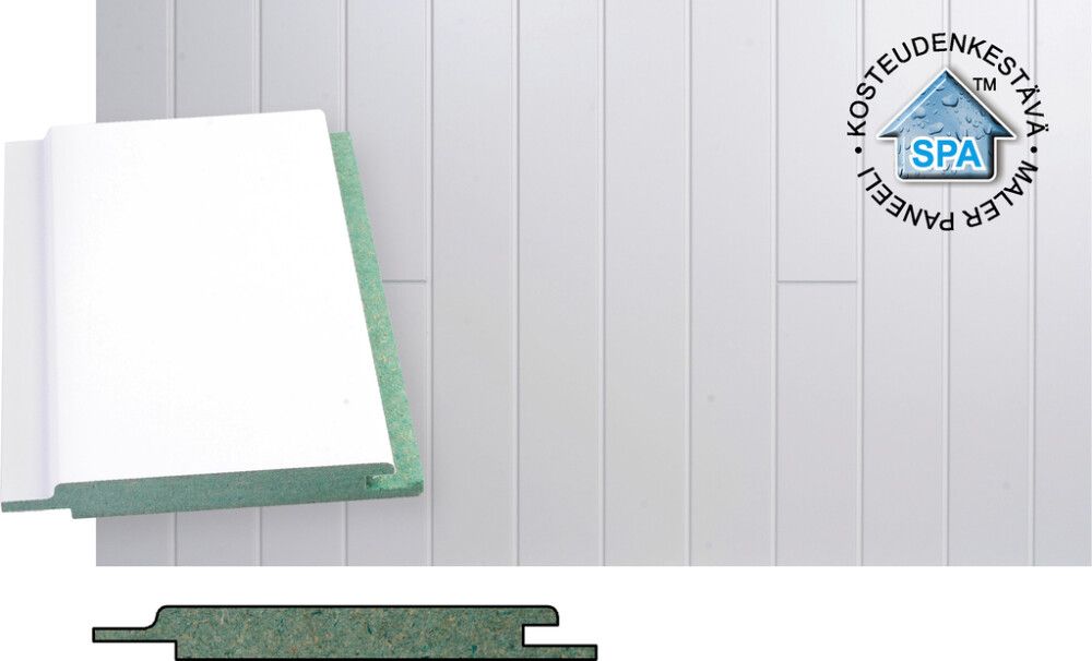 MDF-kattopaneeli Maler SPA STP-5 valkoinen 10 x 92 x 2070 cm
