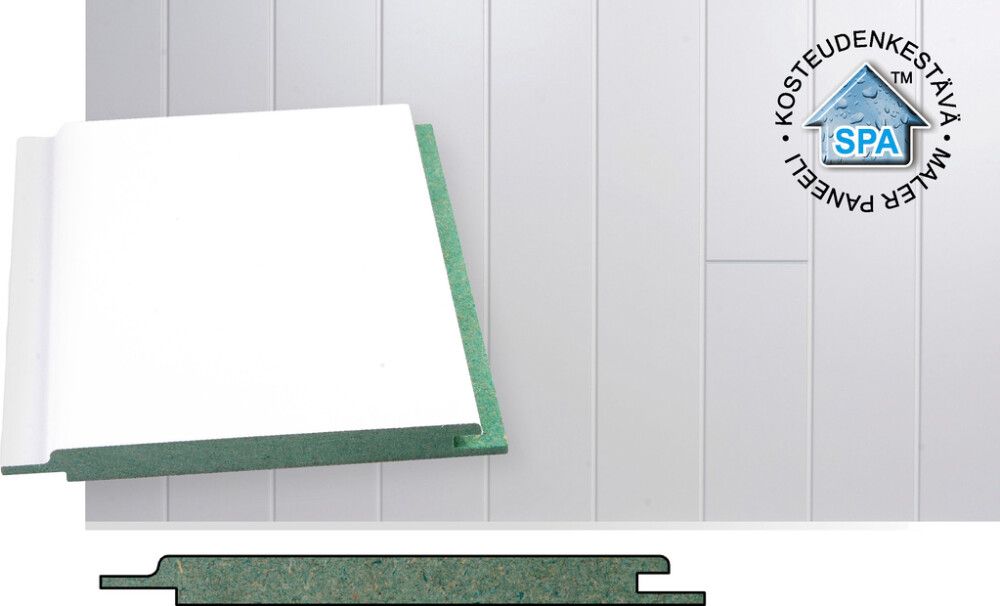 MDF-kattopaneeli Maler Spa STP-5 valkoinen 10 x 120 x 2070 mm