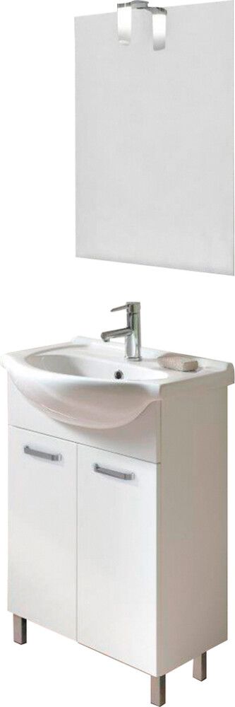 Kalusteryhmä Riva Solo LED-peilillä valkoinen 55 cm