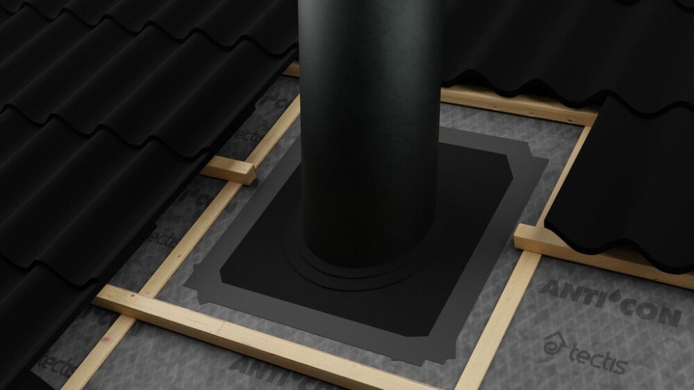 Läpivientimansetti Tectis Kaulux Musta 100 mm