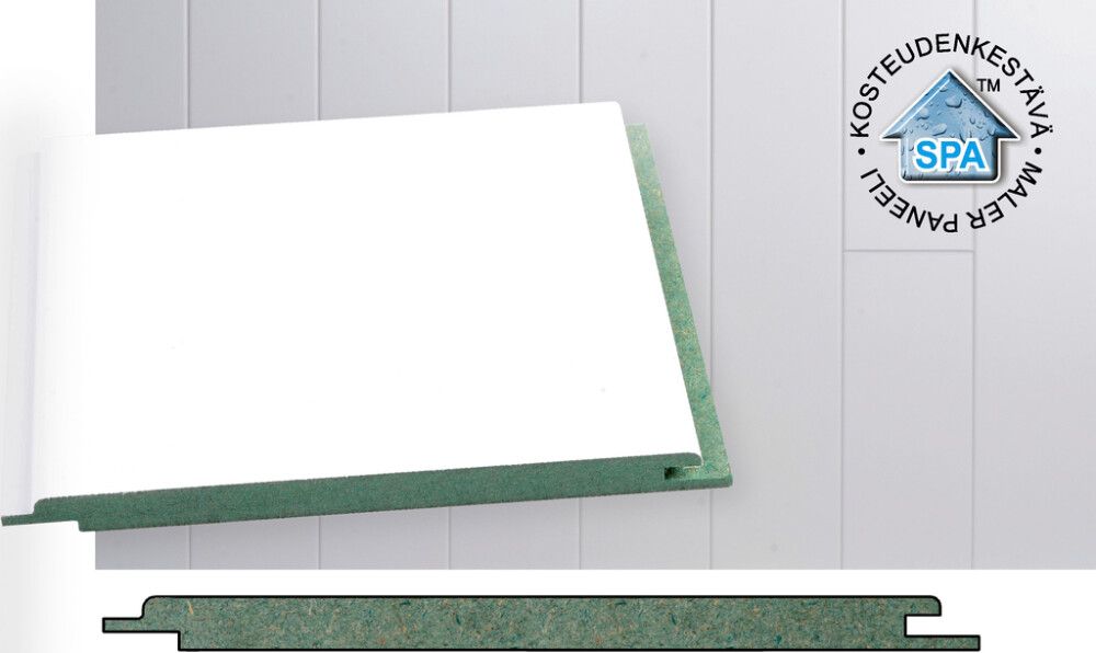 MDF-kattopaneeli Maler Spa STP-0 valkoinen 10 x 160 x 2070 mm