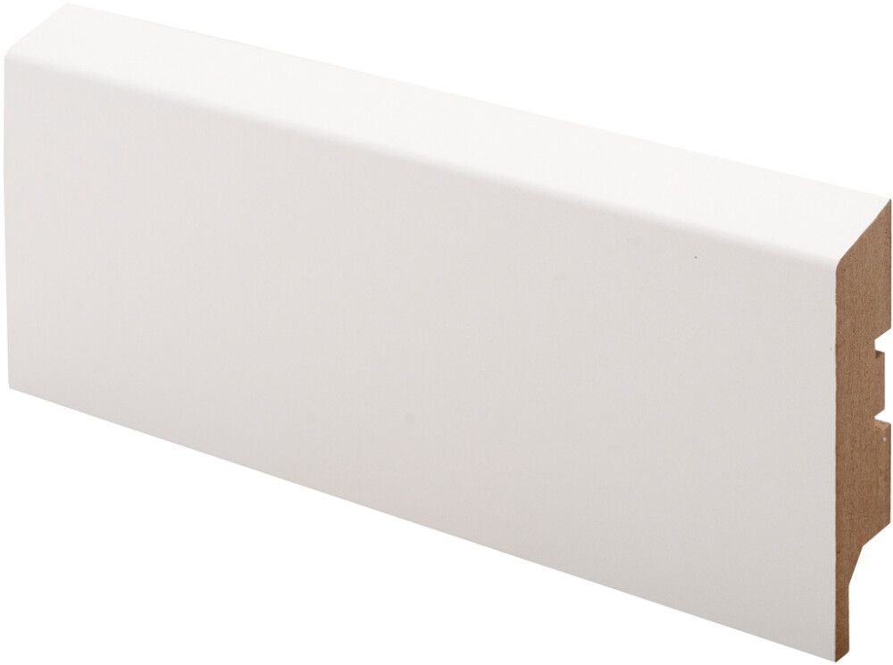 Jalkalista Maler Siru 15 x 65 x 2750 mm MDF Puhdas Valkoinen