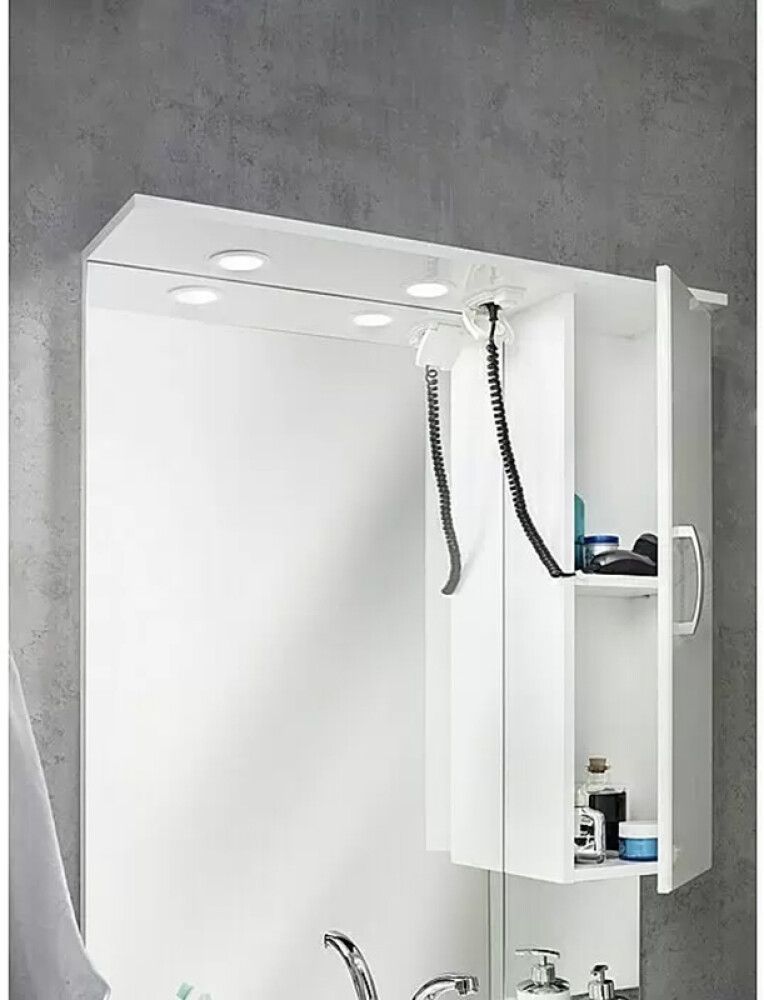 Kalusteryhmä Riva Inka LED-peilillä valkoinen 85 cm