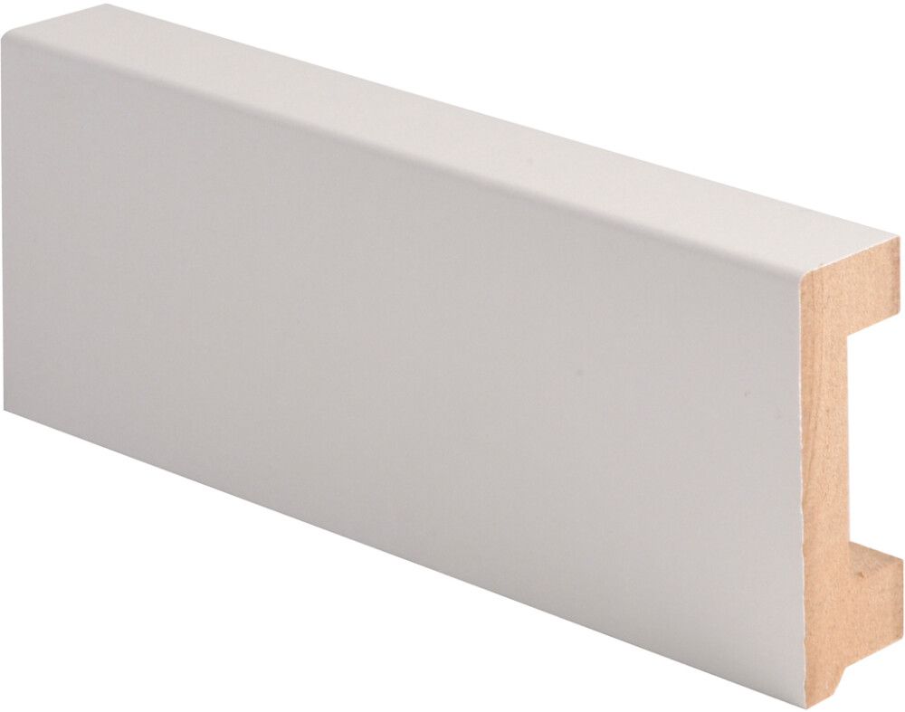 Jalkalista Maler Johtoura 19 x 58 x 2750 mm MDF Valkoinen