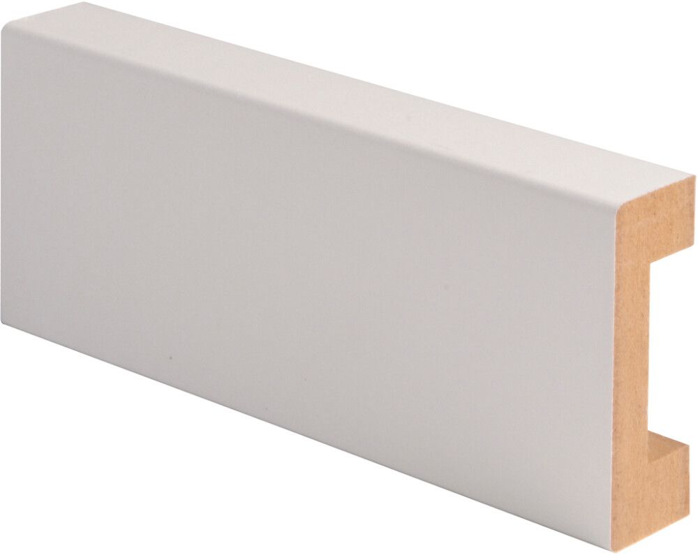 Peitelista Maler MDF Johtoura Valkoinen 19 x 58 x 2200