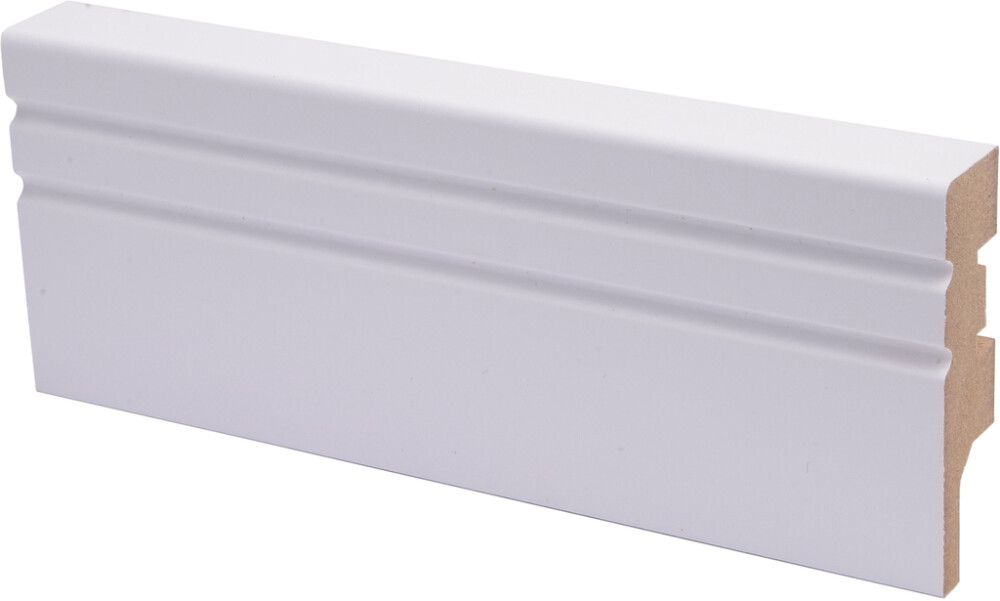 Jalkalista Maler Jana 15 x 58 x 2750 mm MDF Puhdas Valkoinen