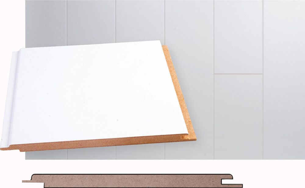 Kattopaneeli Maler MDF Smart 10 x 160 x 2070 mm Puolikiiltävä Valkoinen