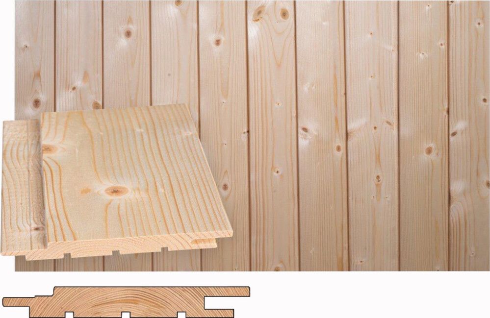 Paneeli Maler STS-3 PN 14 x 95 mm puuvalmis, eri pituuksia