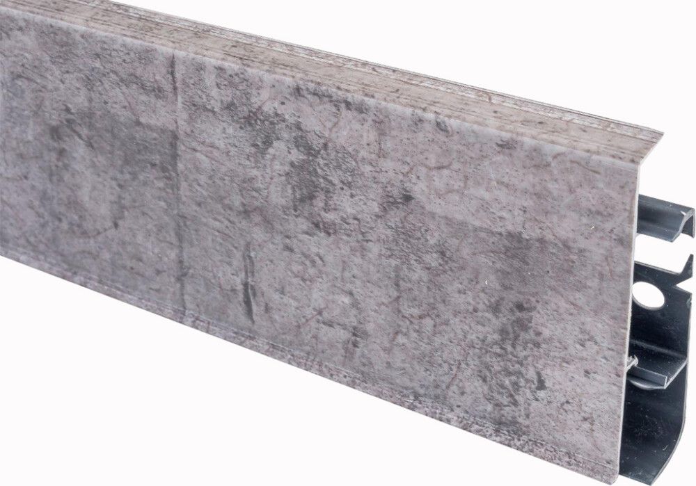 Jalkalista Maler PVC Harmaa Tammi 22 x 75 x 2500 mm