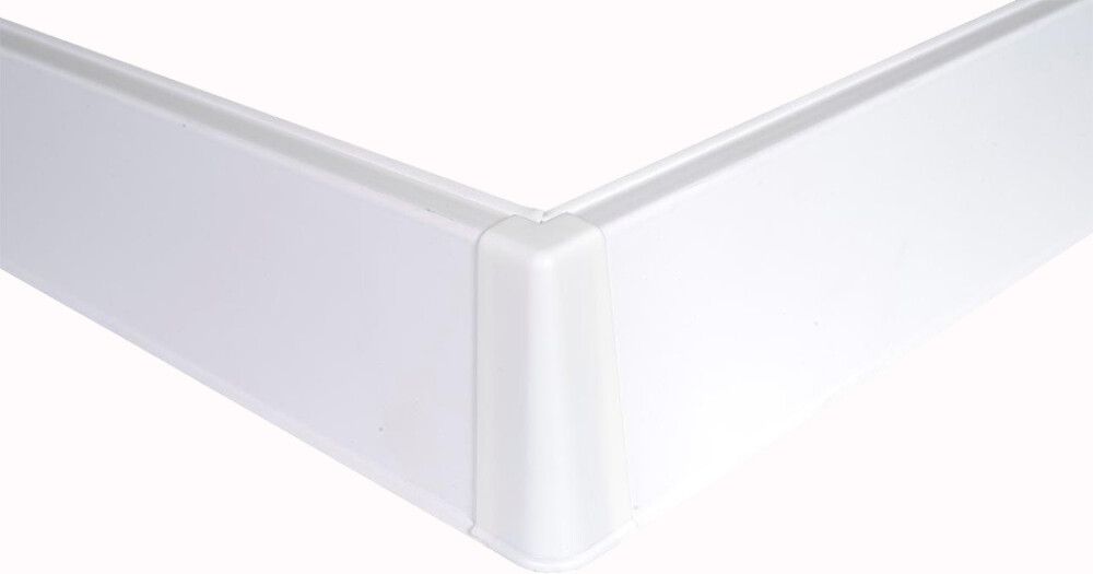 Jalkalistan ulkonurkka Maler PVC Valkoinen 22 x 75 mm