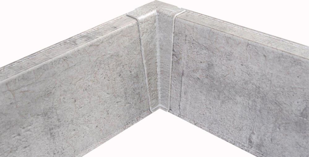 Jalkalistan sisänurkka Maler PVC Harmaa Tammi 22 x 75 mm