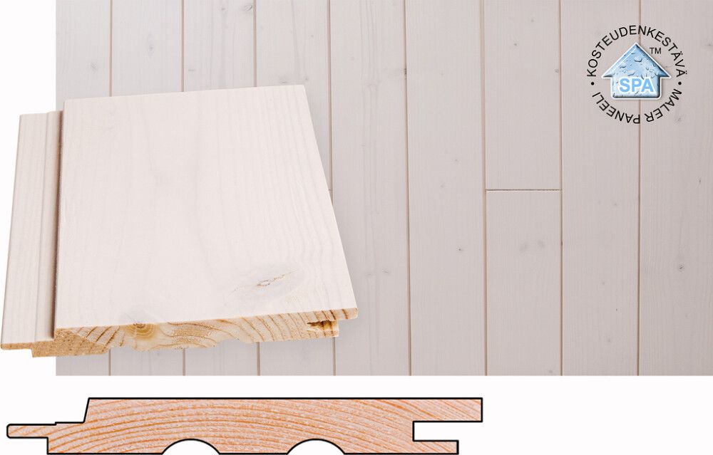SPA-paneeli Maler STS-3 Kuusi Huurre 14 x 120 mm, eri pituuksia