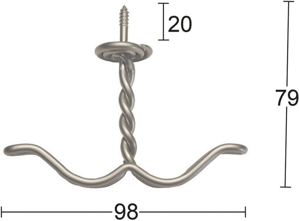Vaatekoukku Habo 27 Mattakromi
