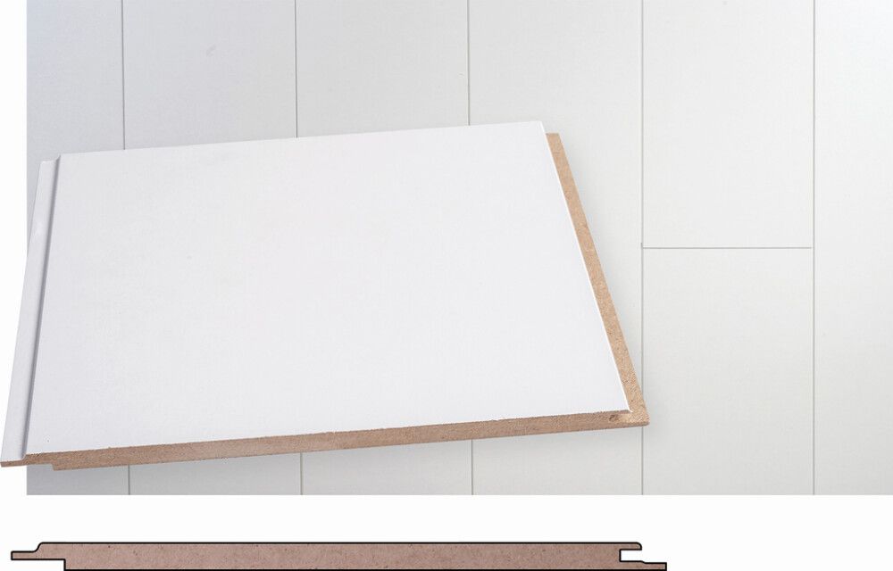 Sisustuspaneeli Maler MDF Smart Puolikiiltävä Valkoinen 8 x 195 x 2070 mm