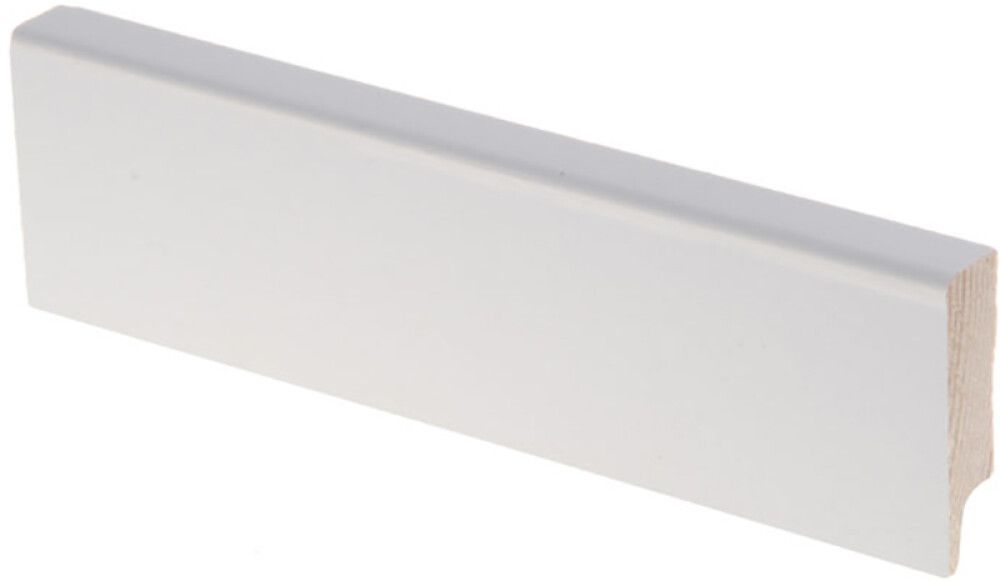 Jalkalista Maler ART AAVA 12 x 42 x 2700 mm Pinnoitettu Mänty Valkoinen