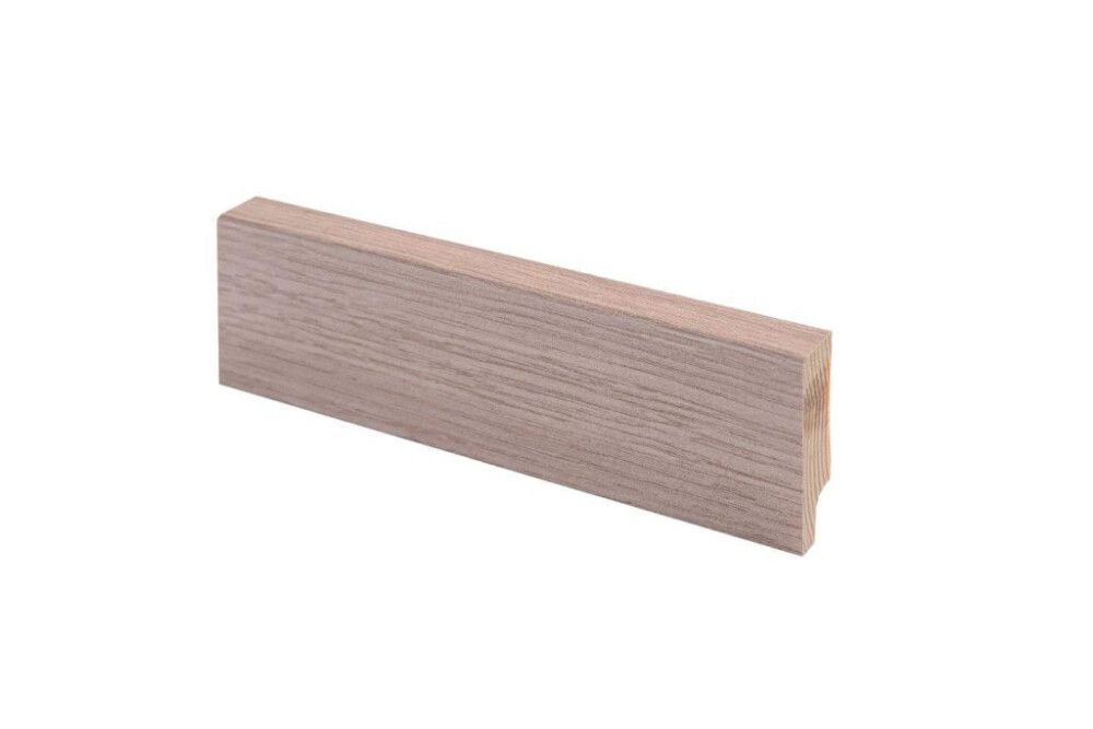 Jalkalista Maler ART AAVA 12 x 42 x 2700 mm Pinnoitettu Mänty Valkolakattu Tammi