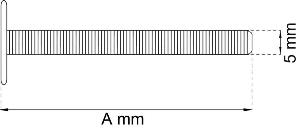 Kilpiruuvi Habo 764 kromi 35 mm