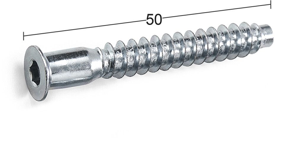Huonekaluruuvi Habo 523 teräs 6,3 x 50 mm 4 kpl/pkt