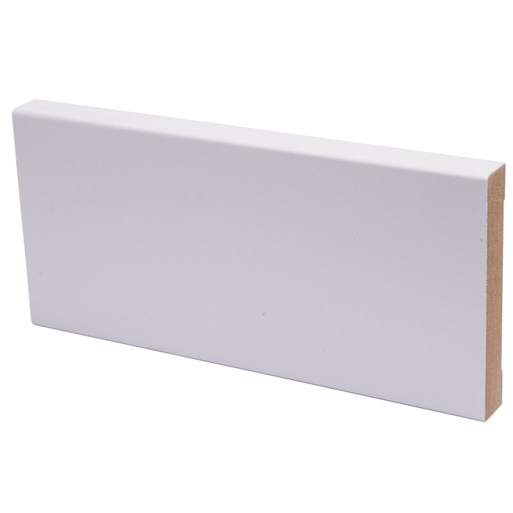 Peitelista Maler Aava MDF Puhdas valkoinen 12 x 70 x 2200 mm