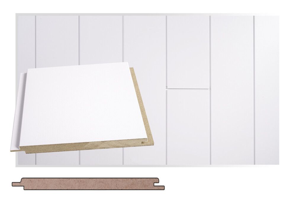 Sisustuspaneeli Maler Tuhti MDF Lumi 15 x 160 x 2400 mm