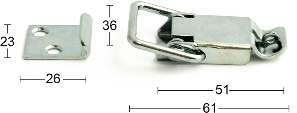 Laatikonsalpa Habo 4100 teräs 61 mm