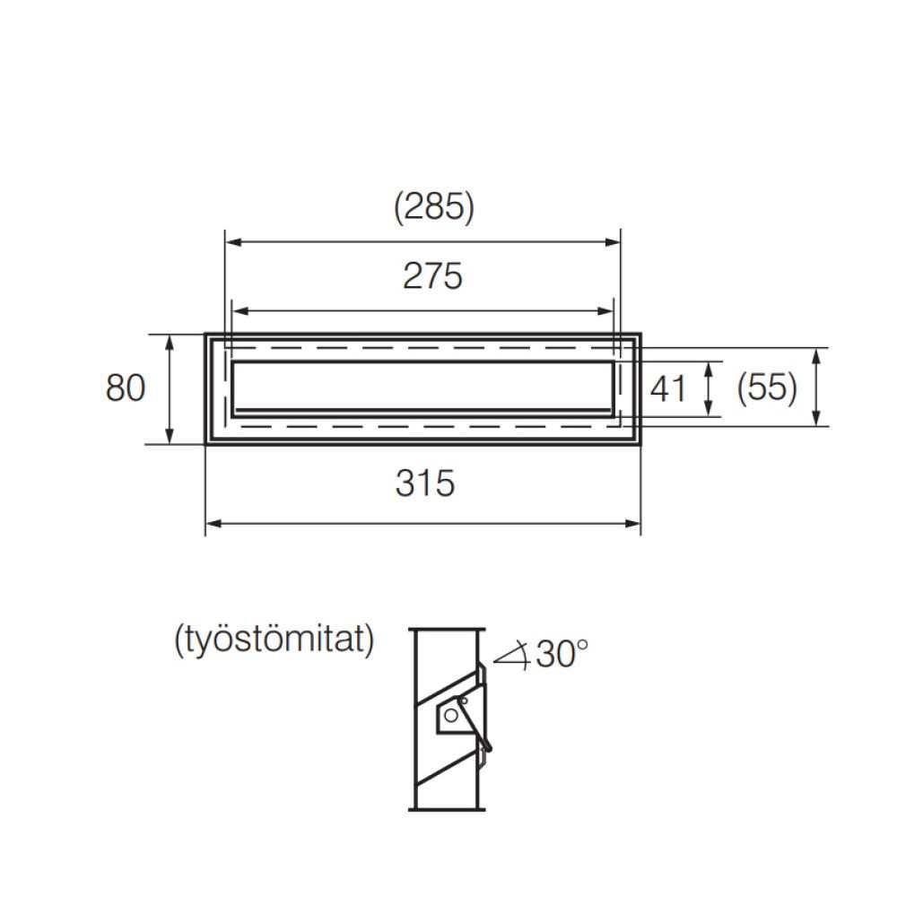 Kirjeluukku Abloy 60+63 RT IP