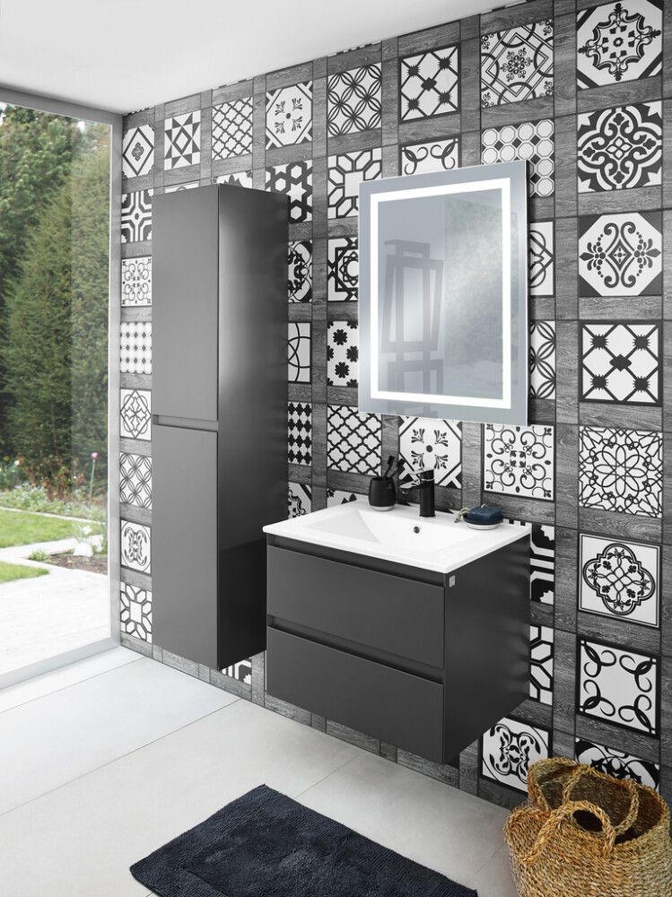 Korkeakaappi Space Matta Antrasiitti 169 x 33,9 x 35 cm