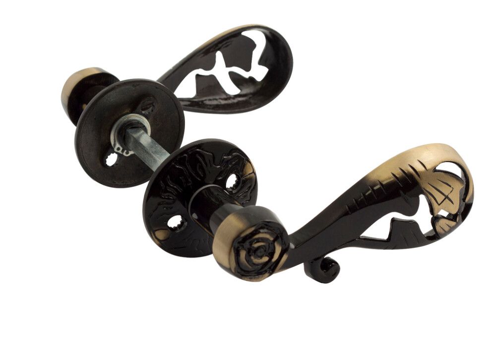 Ulko-Ovenpainike Habo A499 Antiikkimessinki