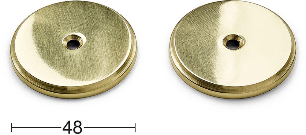 Peitekilpi Habo 21 kiillotettu messinki Ø 48 mm