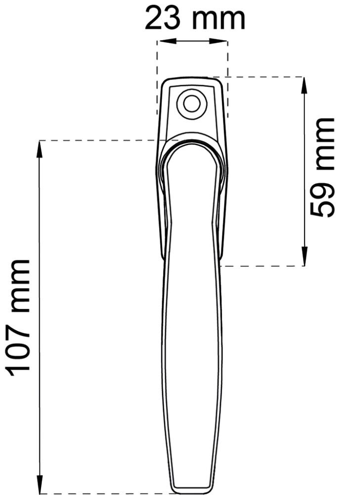 Ikkunanpainike Habo Suora 2162 Mattakromi