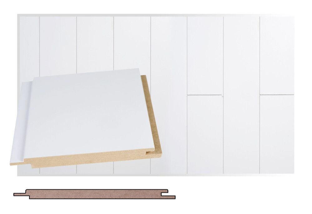 Kattopaneeli Maler SPA E0 MDF STS-5 Valkoinen 12 x 120 x 2400 mm