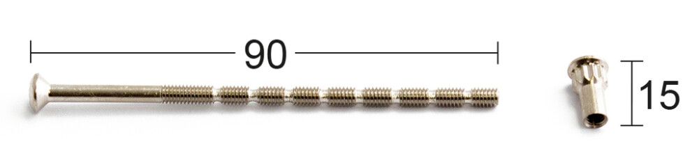 Katkouraruuvi Habo 9-90-7 + Hylsymutteri