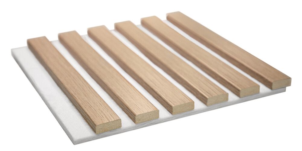 Akustiikkapaneeli Maler Louvre Acoustic Natur Tammi / valkoinen 19 x 600 x 600 mm