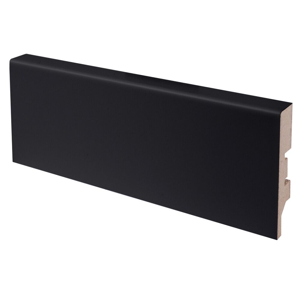 Jalkalista Maler Aava R2 MDF Mel musta 12 x 58 x 2750 mm