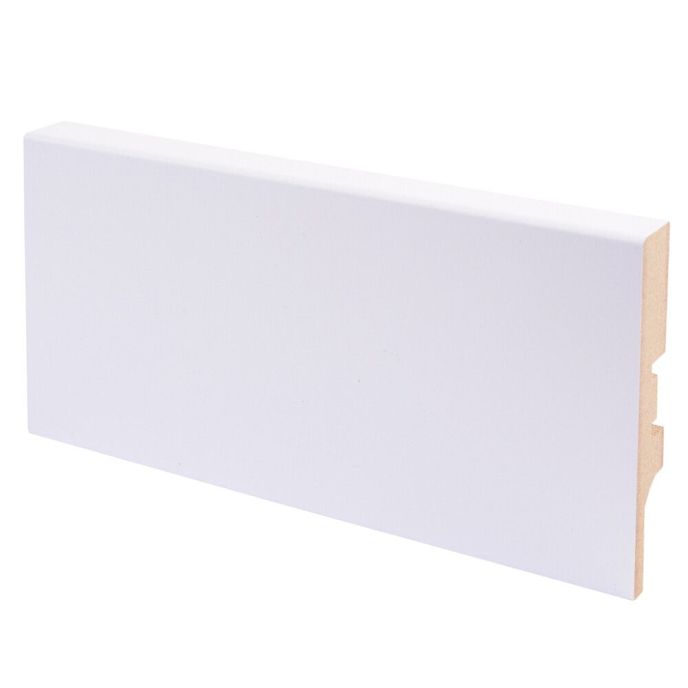 Jalkalista Maler Aava R2 MDF mel puhdas valkoinen 12 x 70 x 2750 mm