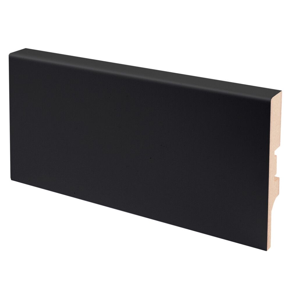 Jalkalista Maler Aava R2 MDF mel musta 12 x 70 x 2750 mm