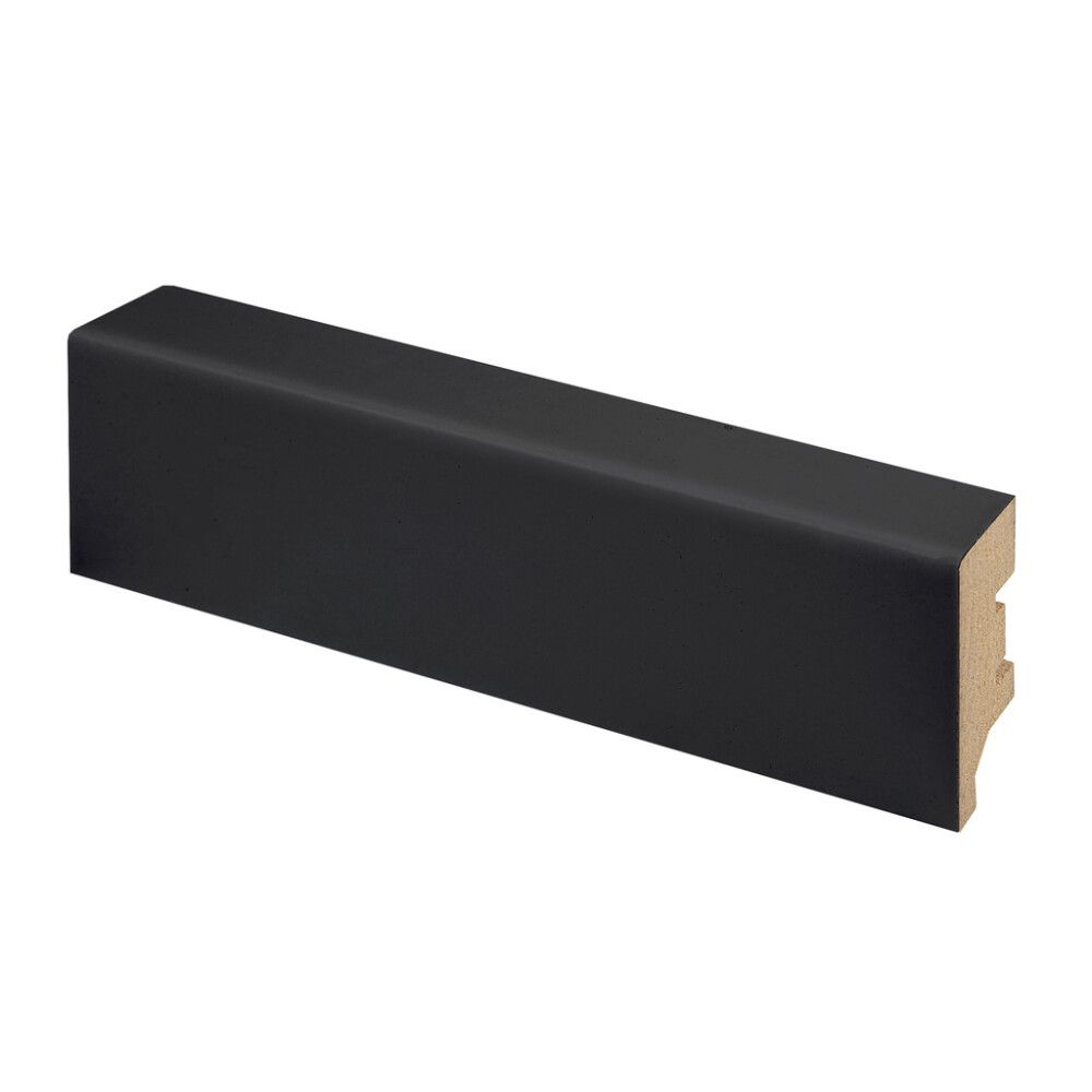 Jalkalista Maler Aava R2 15 x 42 x 2750 mm MDF Musta