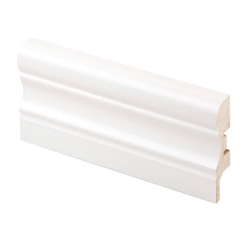 Jalkalista Maler Aura 15 x 60 x 2750 mm MDF Puhdas Valkoinen