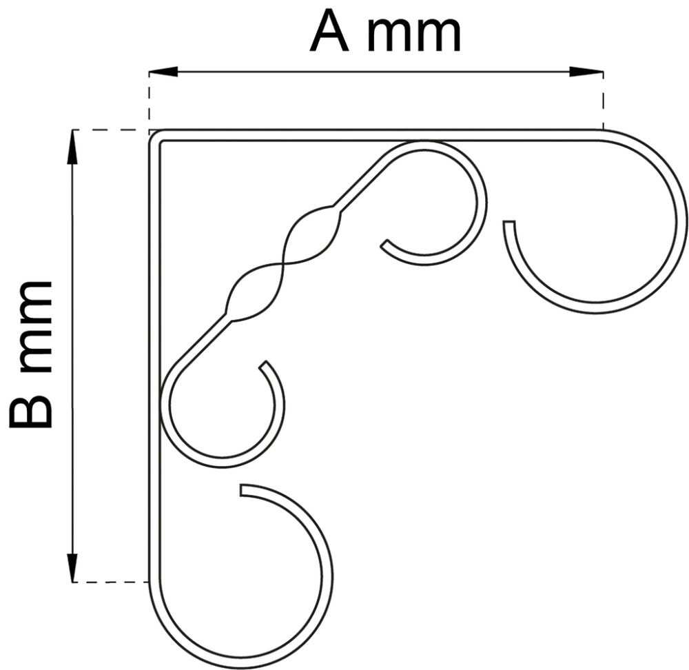Hyllynkannatin Habo 4 valkoinen 100 mm