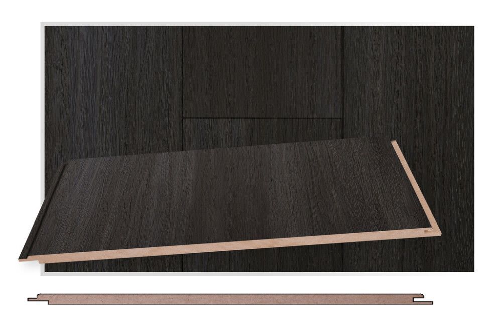 Lyhyt MDF-kattopaneeli Maler STP-0 grafiitti tammi 8 x 315 x 1200 mm