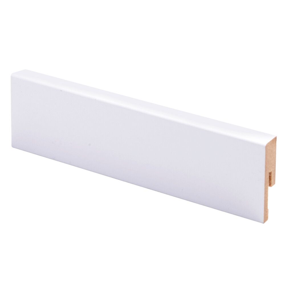 Jalkalista Maler Louvre MDF Mel Puhdas valkoinen 19 x 42 x 2750 mm