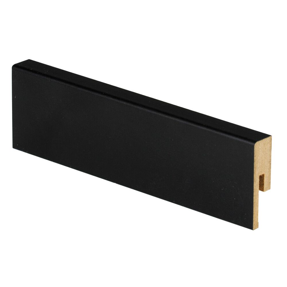 Jalkalista Maler Louvre MDF Mel Musta 19 x 42 x 2750 mm