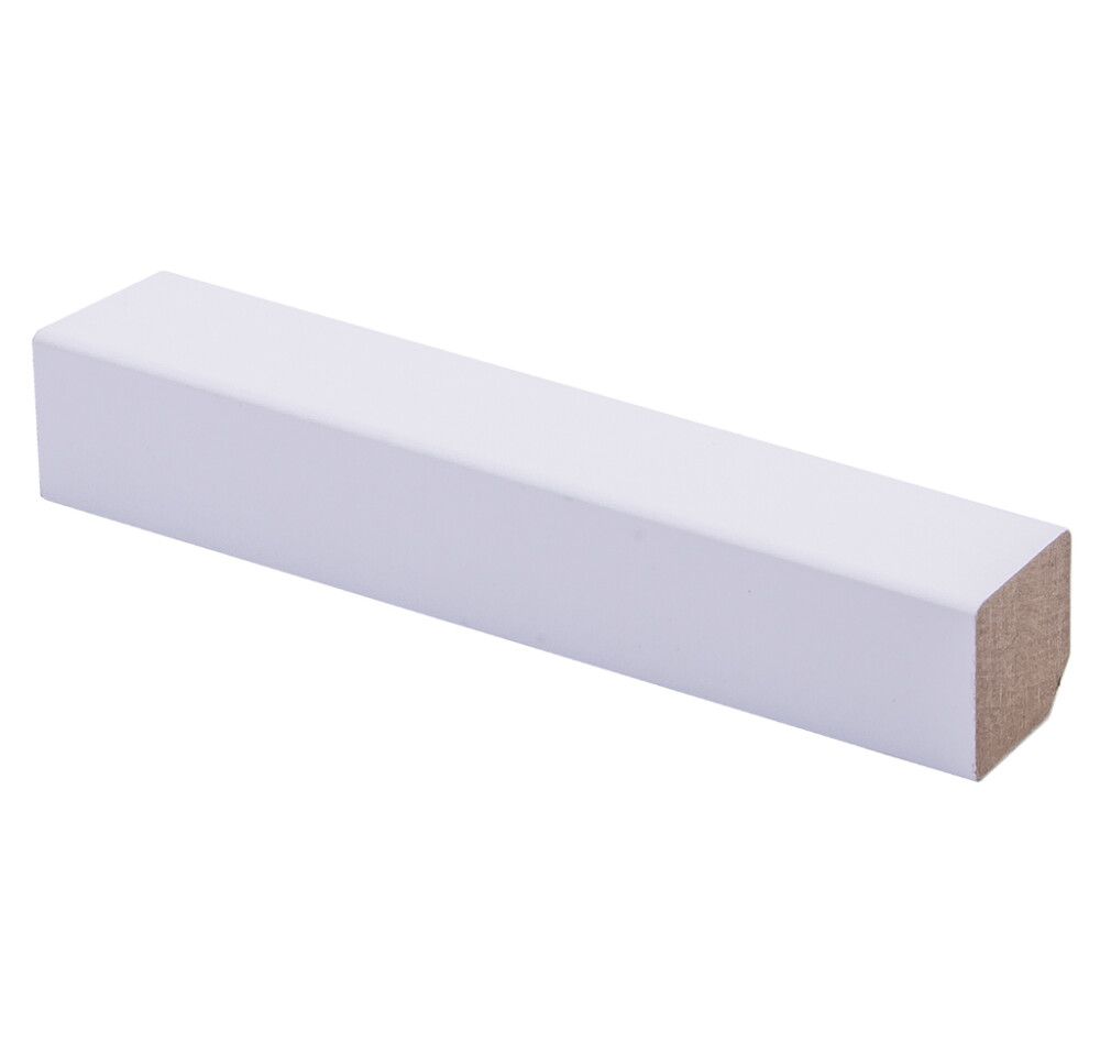 Päätelista Maler Louvre MDF Mel Puhdas valkoinen 22 x 22 x 2750 mm