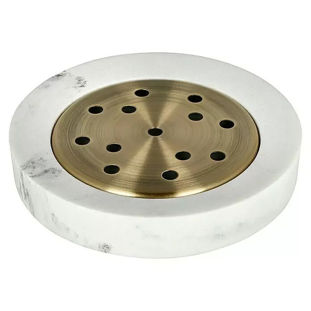 Saippuateline Camargue Marmel valkoinen/kulta